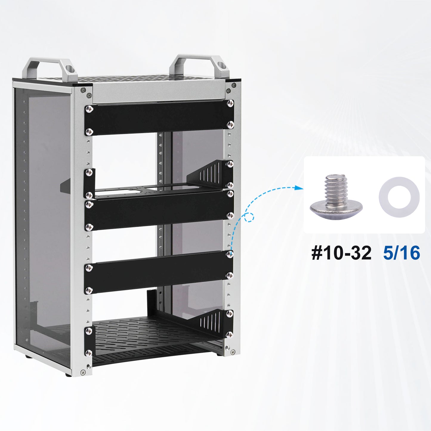 DeskPi RackMate Accessories for T0/T1/T2 Server Cabinet #10-32 5/16 Screws