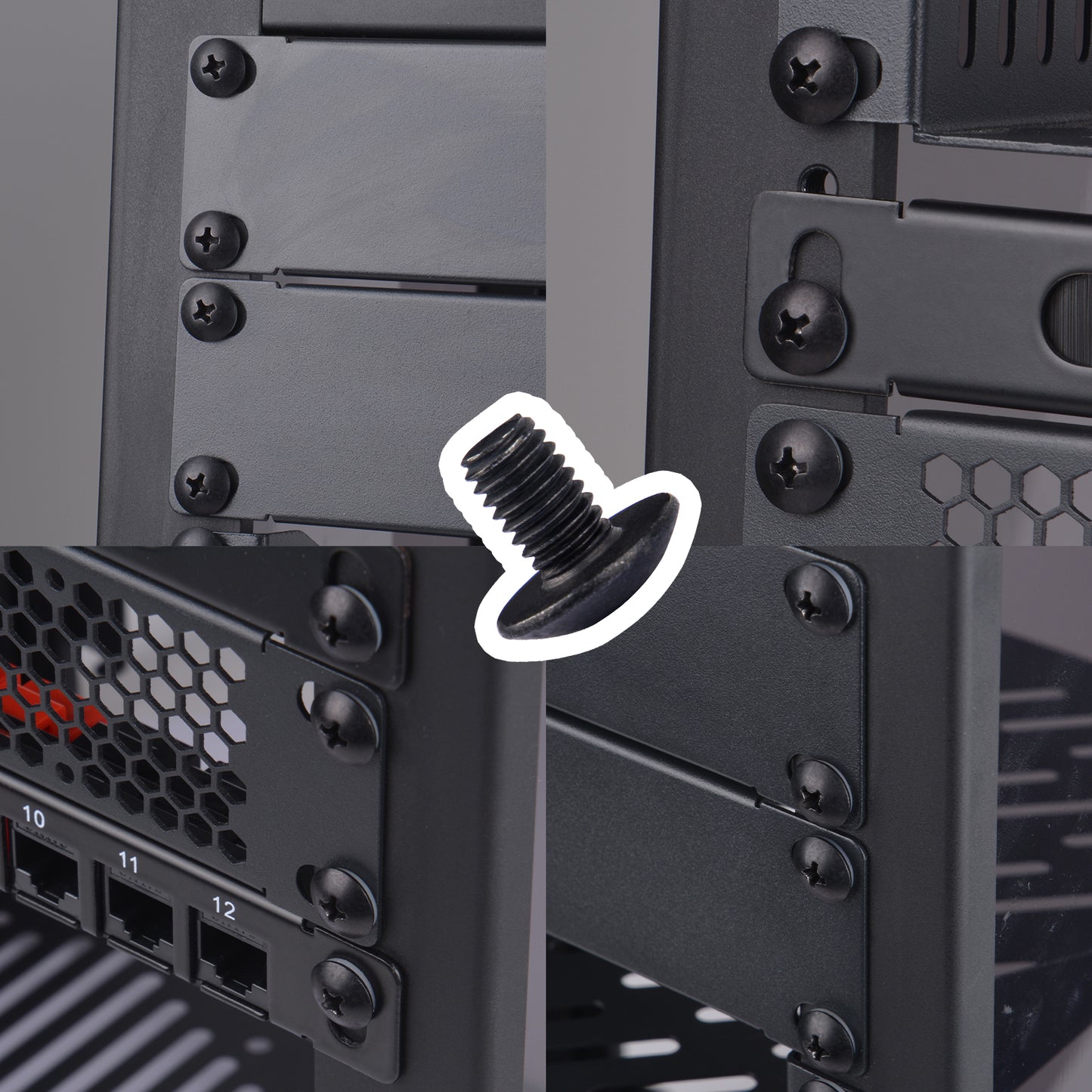 DeskPi RackMate Accessories #10-32 5/16 Black Screws for 10 Inch Server Cabinets