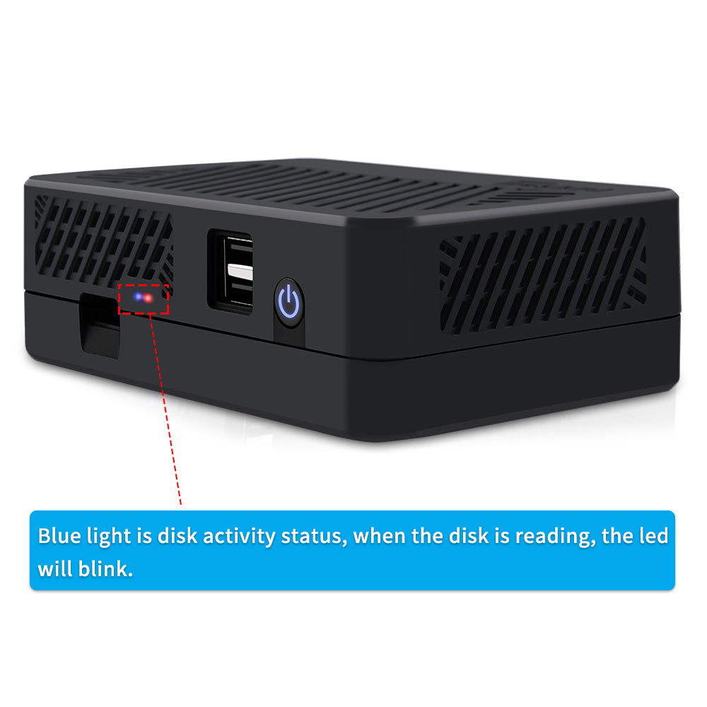 DeskPi Lite M.2 Case with M.2 SATA SSD Expansion Board for Raspberry Pi 4B, with Power Button/ Heatsink with PWM Fan/ Dual Full-Size HDMI/ Extra Two USB Ports