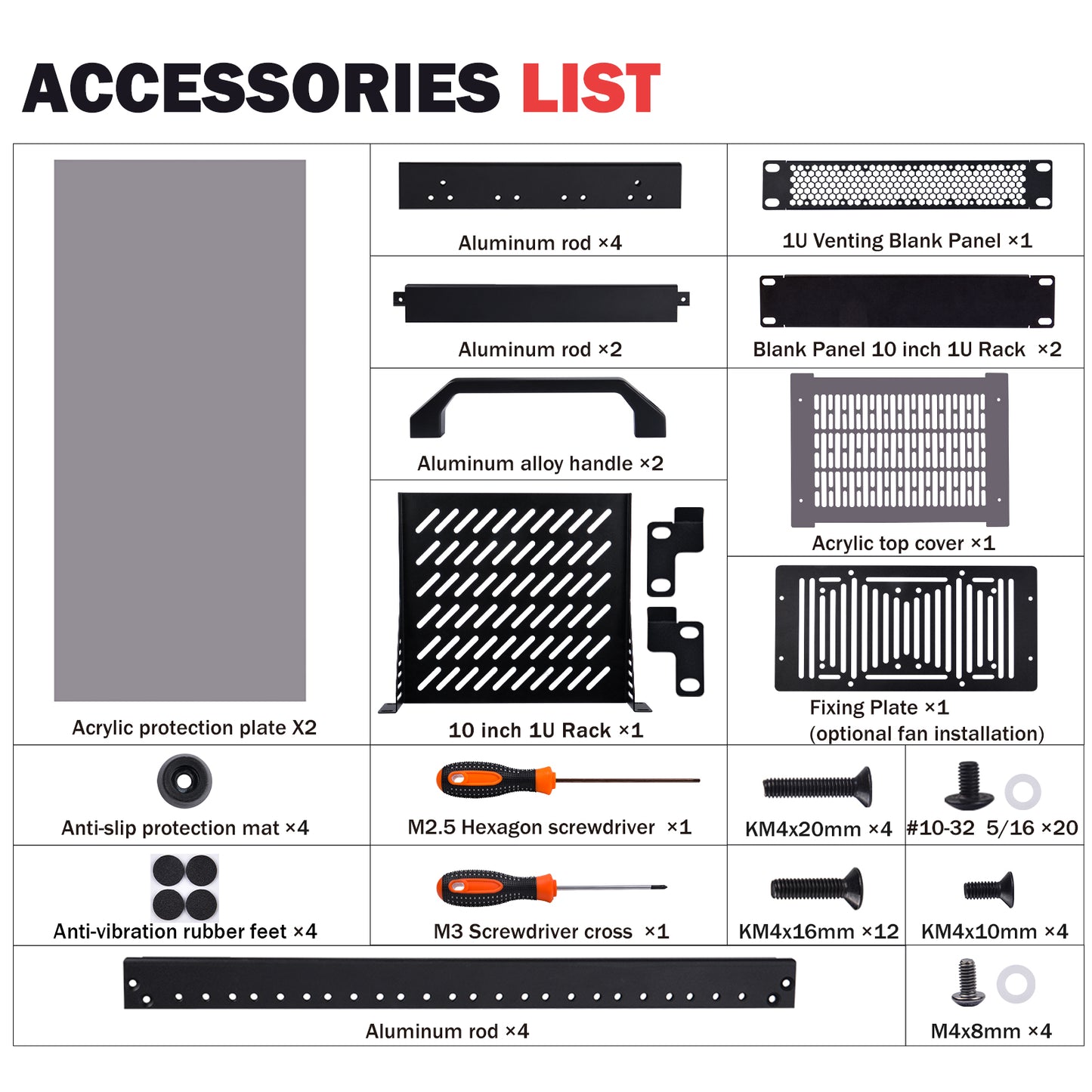 DeskPi RackMate T1 Light Version, 10 Inch Black 8U Server Cabinet for Network, Servers, Audio and Video Equipment