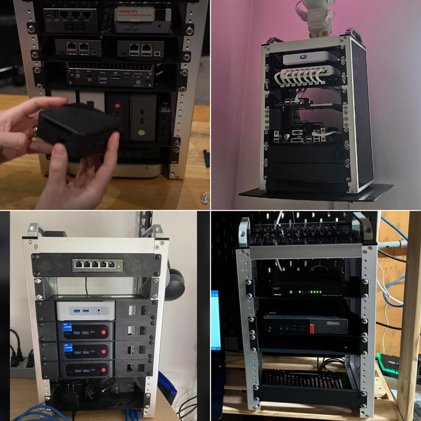 DeskPi RackMate T1 Rackmount, 10 Inch 8U Server Cabinet for Network, Servers, Audio, and Video Equipment