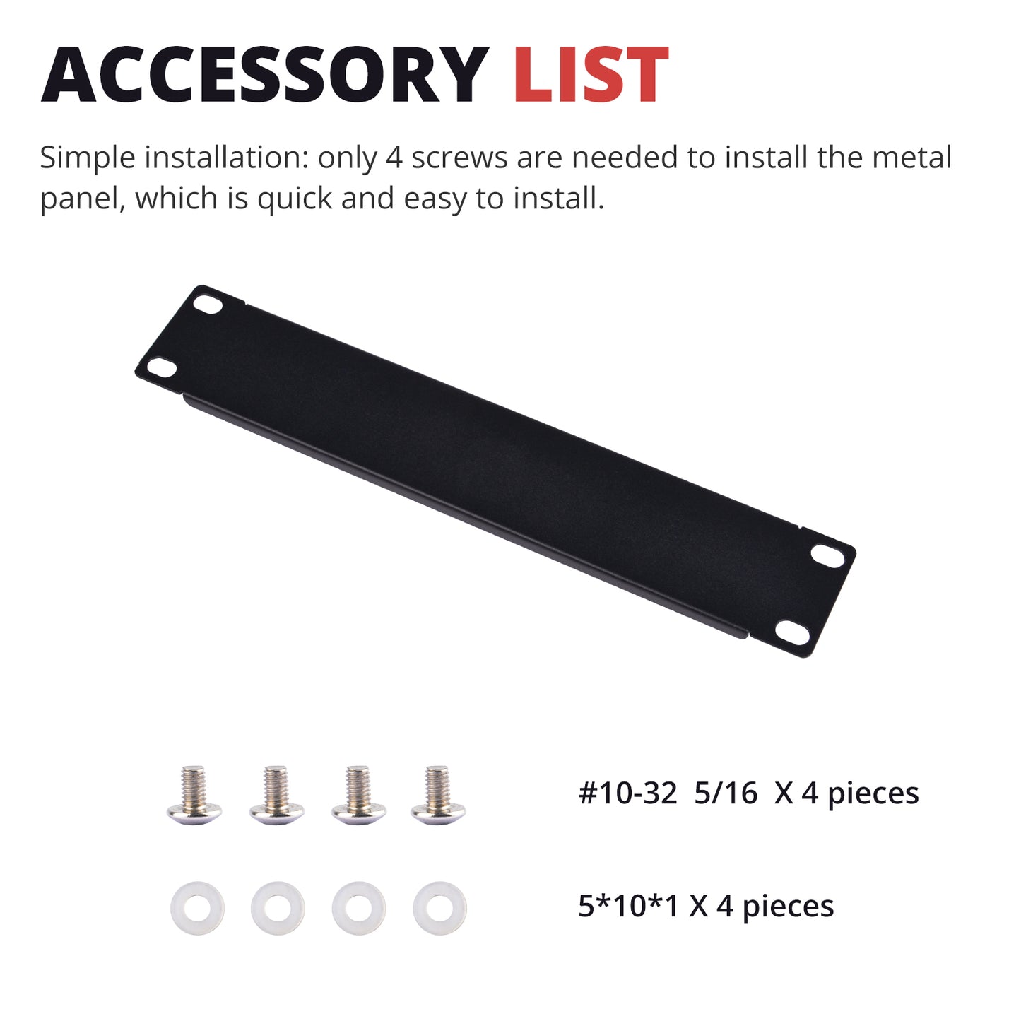 DeskPi RackMate Accessories Blank Panel 10 inch 1U Rack