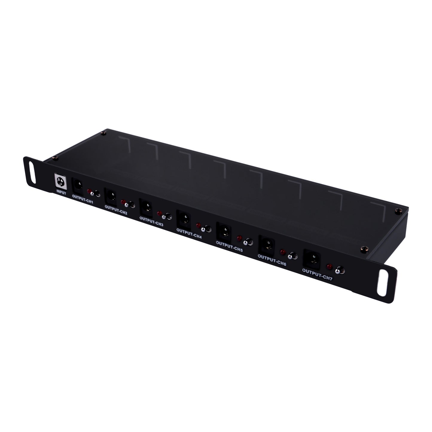 DeskPi DC PDU Lite 7-CH 0.5U for DeskPi Rackmate, 7 Outlets Rack-Mount Power Distribution Unit for 10 Inch Server Cabinet