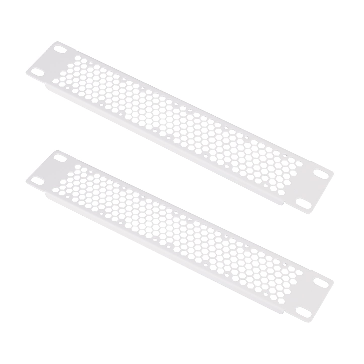 DeskPi Rackmate 1U Venting Blank Panel, White 10 inch Metal Rack Mount for T0/T1/T2 Server Cabinets