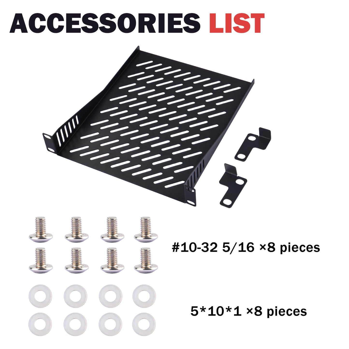 DeskPi RackMate T2 Accessories 1U Rack Shelf for T2 Server Rack/ 12U Network Cabinet