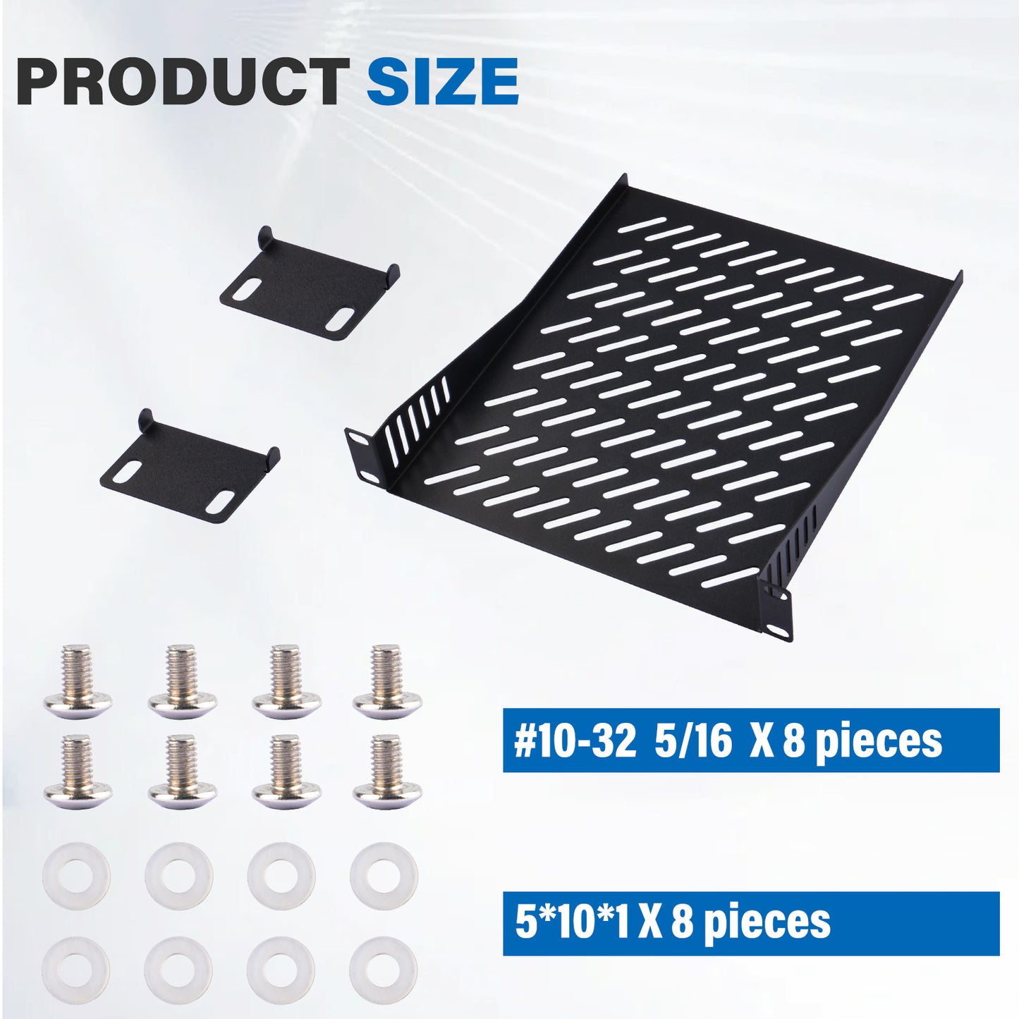 DeskPi RackMate T2 Accessories 1U Rack Shelf for T2 Server Rack/ 12U Network Cabinet