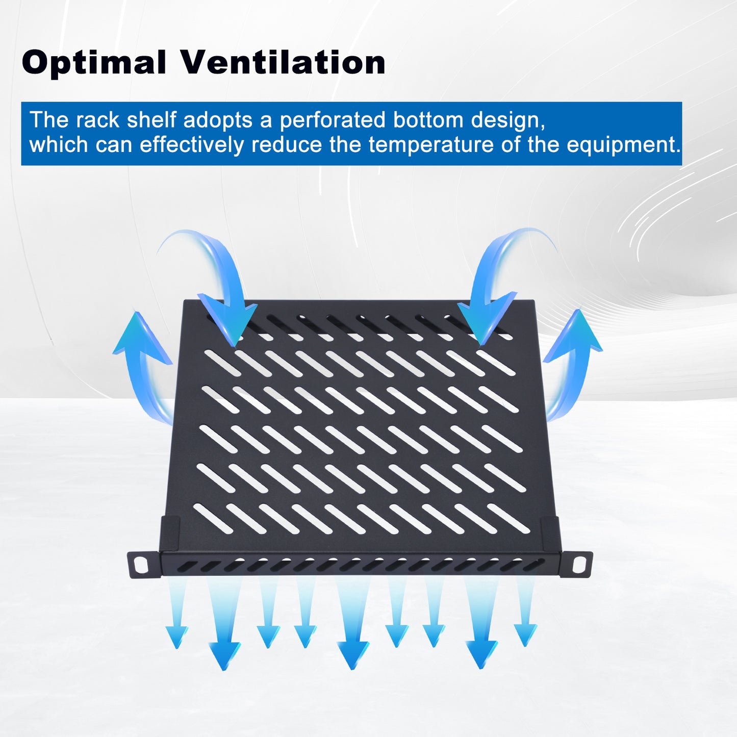 DeskPi RackMate 10-inch 0.5U Heavy Duty Rack Shelf for T0/T1 Server Cabinet