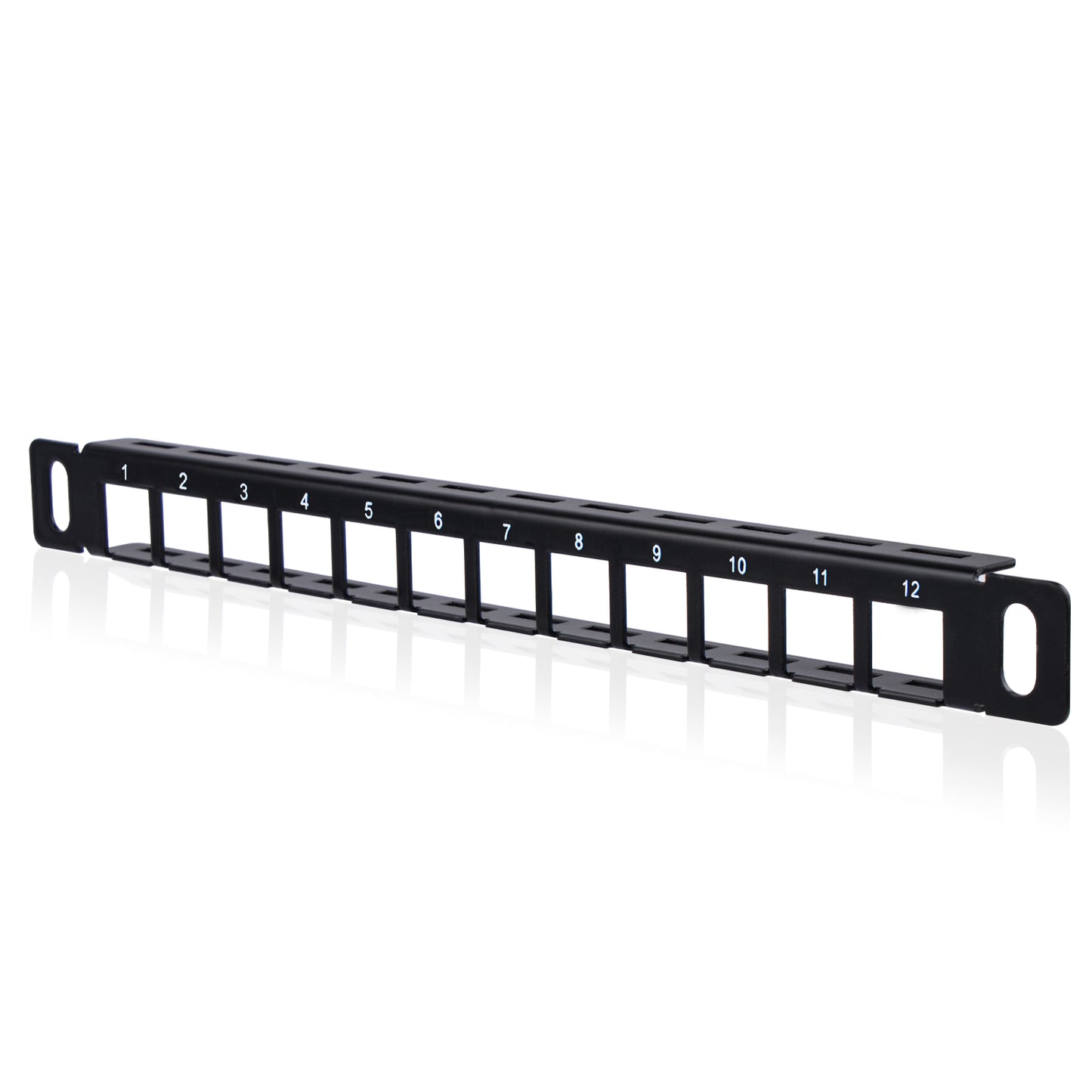 DeskPi Rackmate Accessories 10inch 12 Port Blank Keystone Patch Panel, Cable Management Rack for T0/T1/T2 Server Cabinets