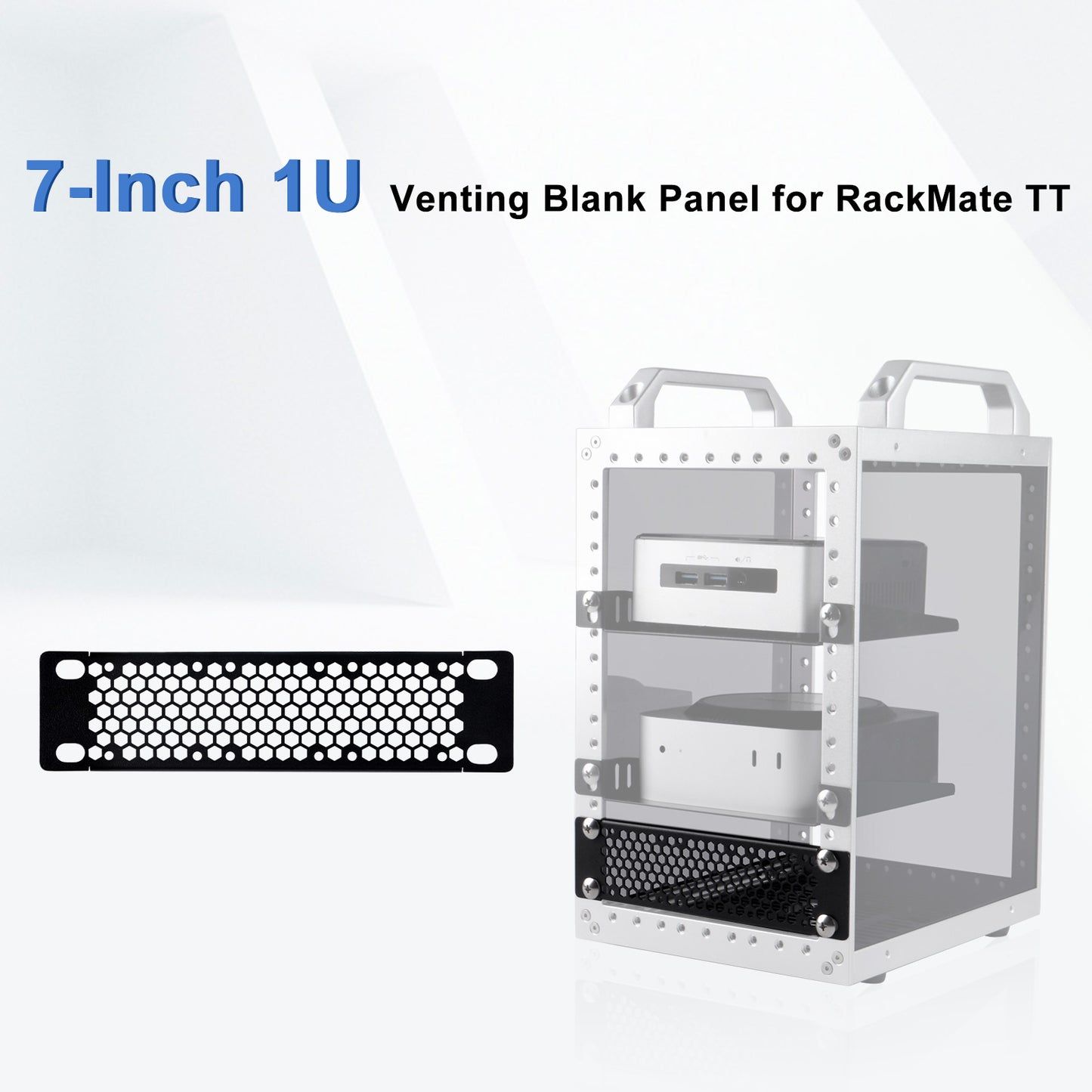 DeskPi RackMate Accessories 7-Inch 1U Venting Blank Panel for TT Server Rack/Network Cabinet