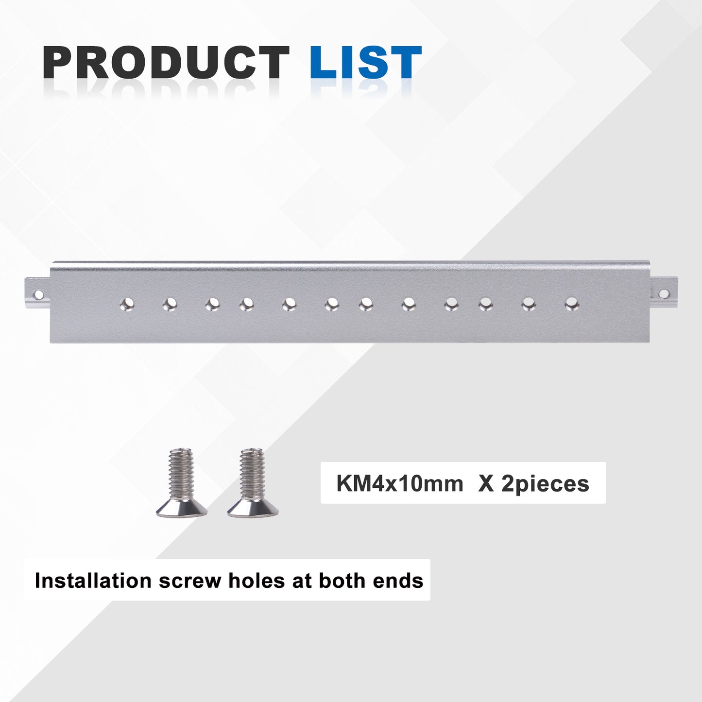 DeskPi Rackmate Accessories 10 inch Aluminum Crossbar with Pre-Drilled Screw Holes for T0/T1/T2 Server Cabinet