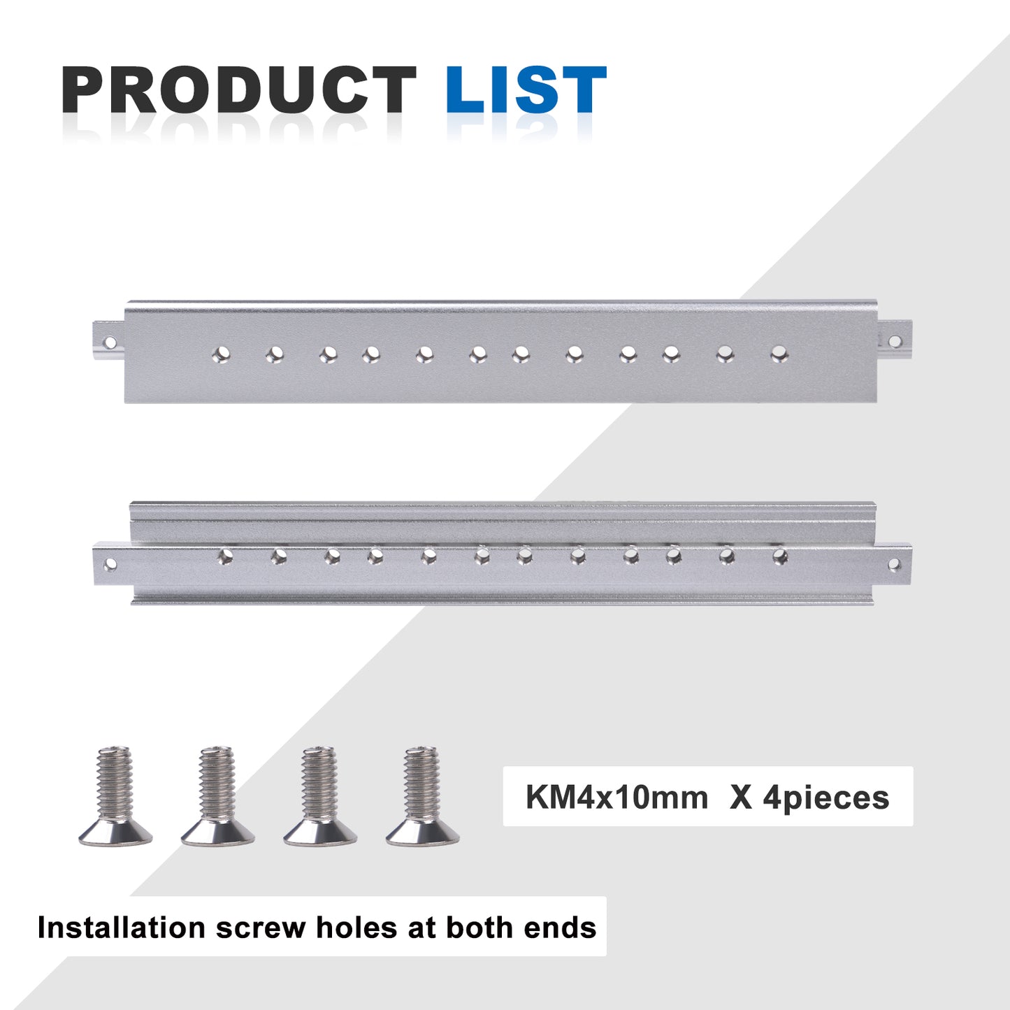 DeskPi Rackmate Accessories 10 inch Aluminum Crossbar with Pre-Drilled Screw Holes for T0/T1/T2 Server Cabinet
