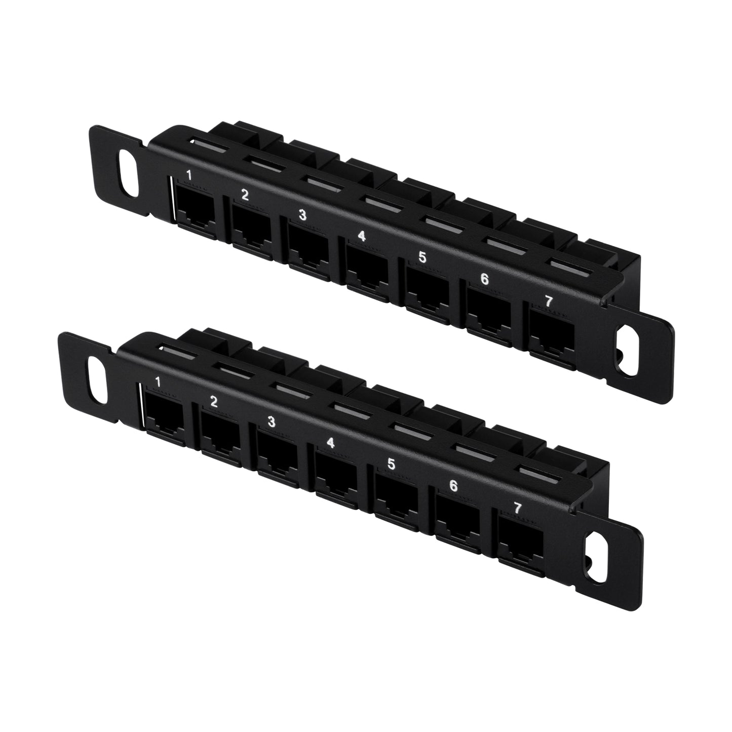 DeskPi RackMate 7 inch 0.5U CAT6 Network Patch Panel with 7 Ports for TT Server Rack/Network Cabinet
