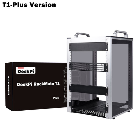 DeskPi RackMate T1-Plus Rackmount, 10-inch 8U Server Cabinet for Network, Servers, Audio and Video Equipment