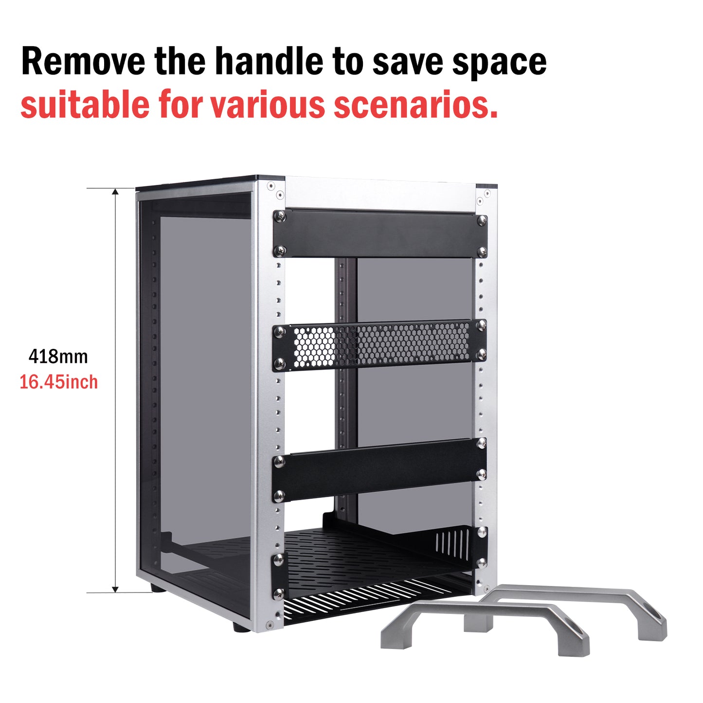 DeskPi RackMate T1-Plus Rackmount, 10-inch 8U Server Cabinet for Network, Servers, Audio and Video Equipment