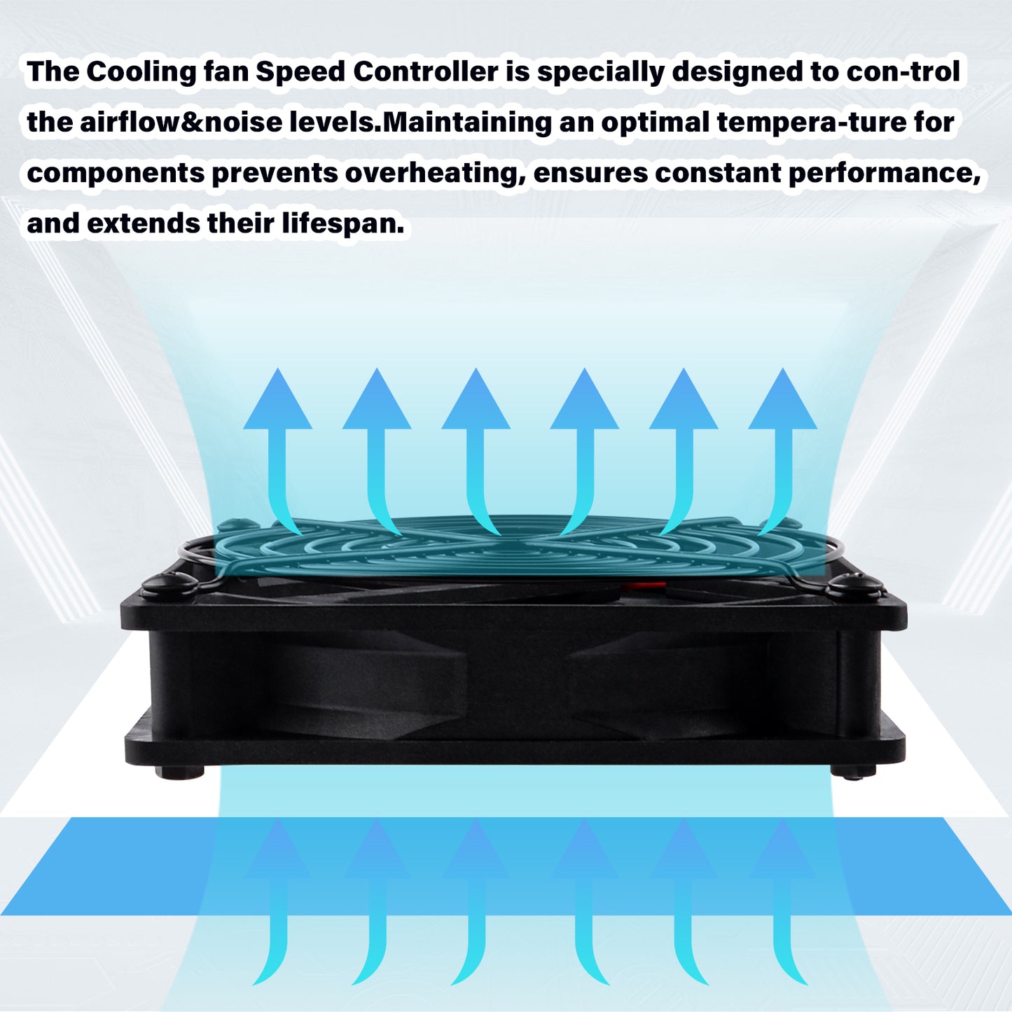DeskPi RackMate Accessories DC 12V Cooling Fan for T0/T1/T2 Server Cabinet