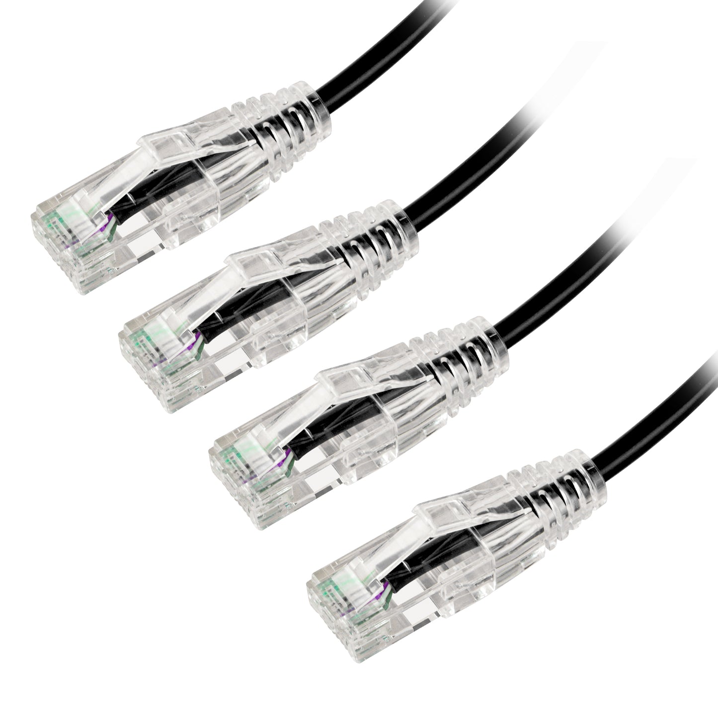6-Pack 3.8mm*0.2m Barrier-free Short Shielded Cat6A Ethernet Cable -- Colorful