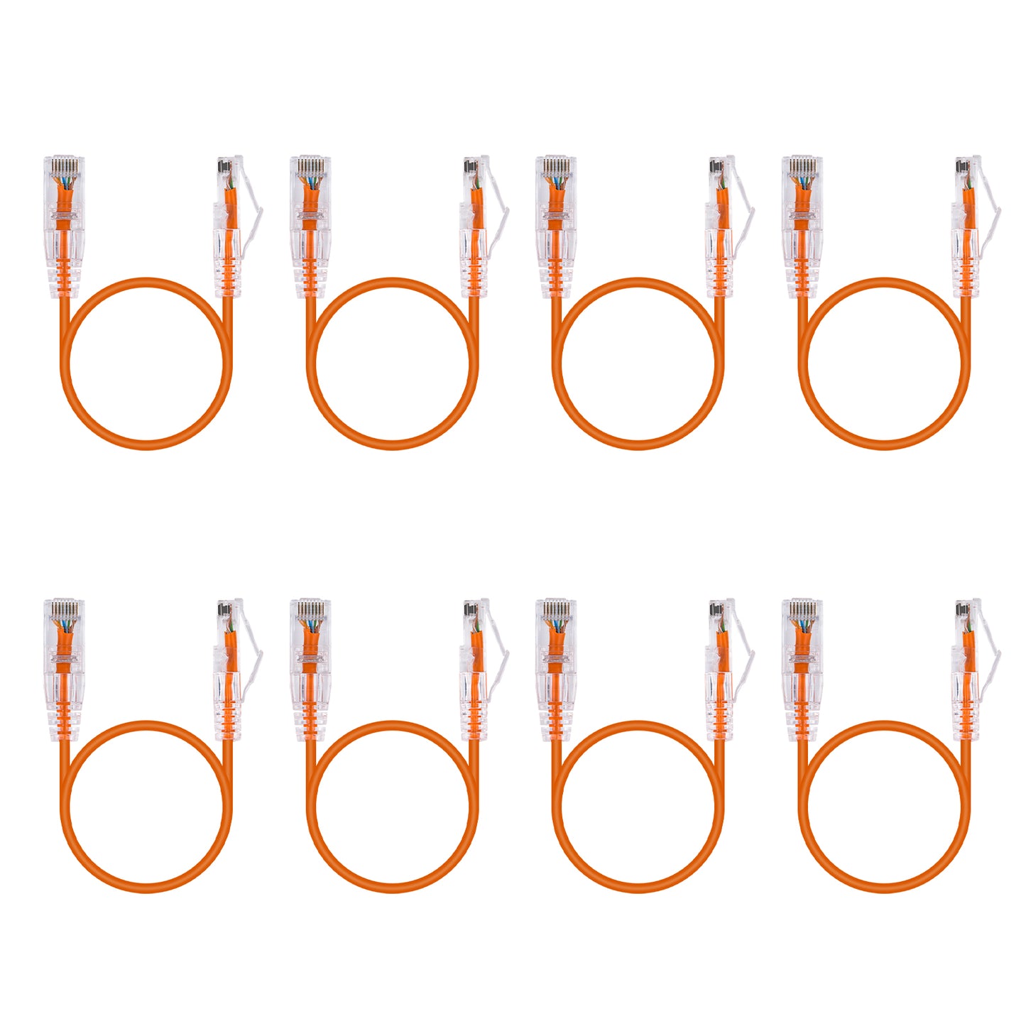 4-Pack 3.8mm*0.5m Barrier-free Short Shielded Cat6A Ethernet Cable -- Multiple Color Options