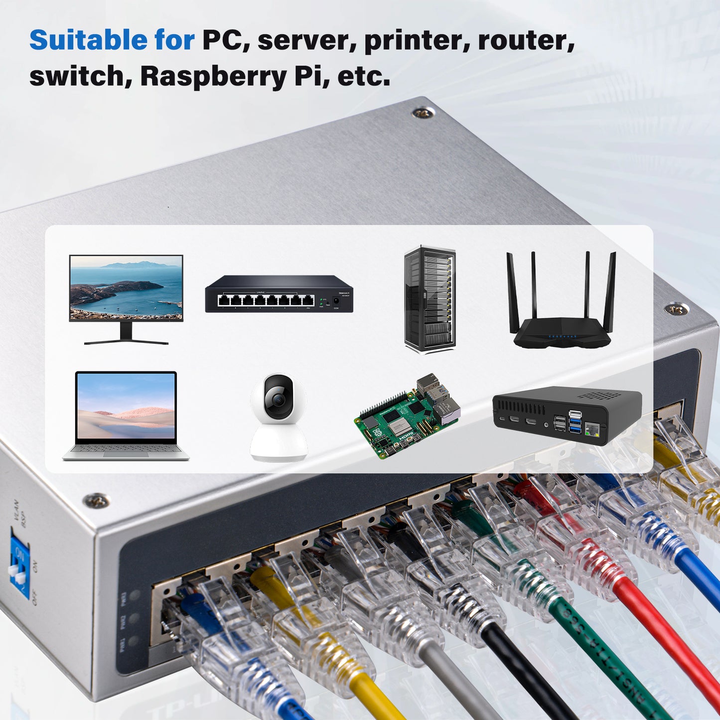 4-Pack 3.8mm*0.5m Barrier-free Short Shielded Cat6A Ethernet Cable -- Multiple Color Options