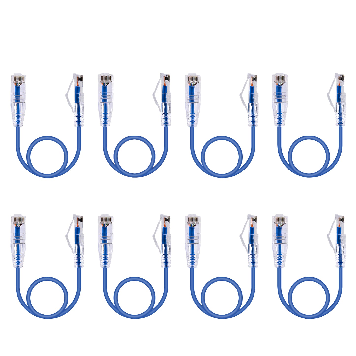 4-Pack 3.8mm*0.5m Barrier-free Short Shielded Cat6A Ethernet Cable -- Multiple Color Options