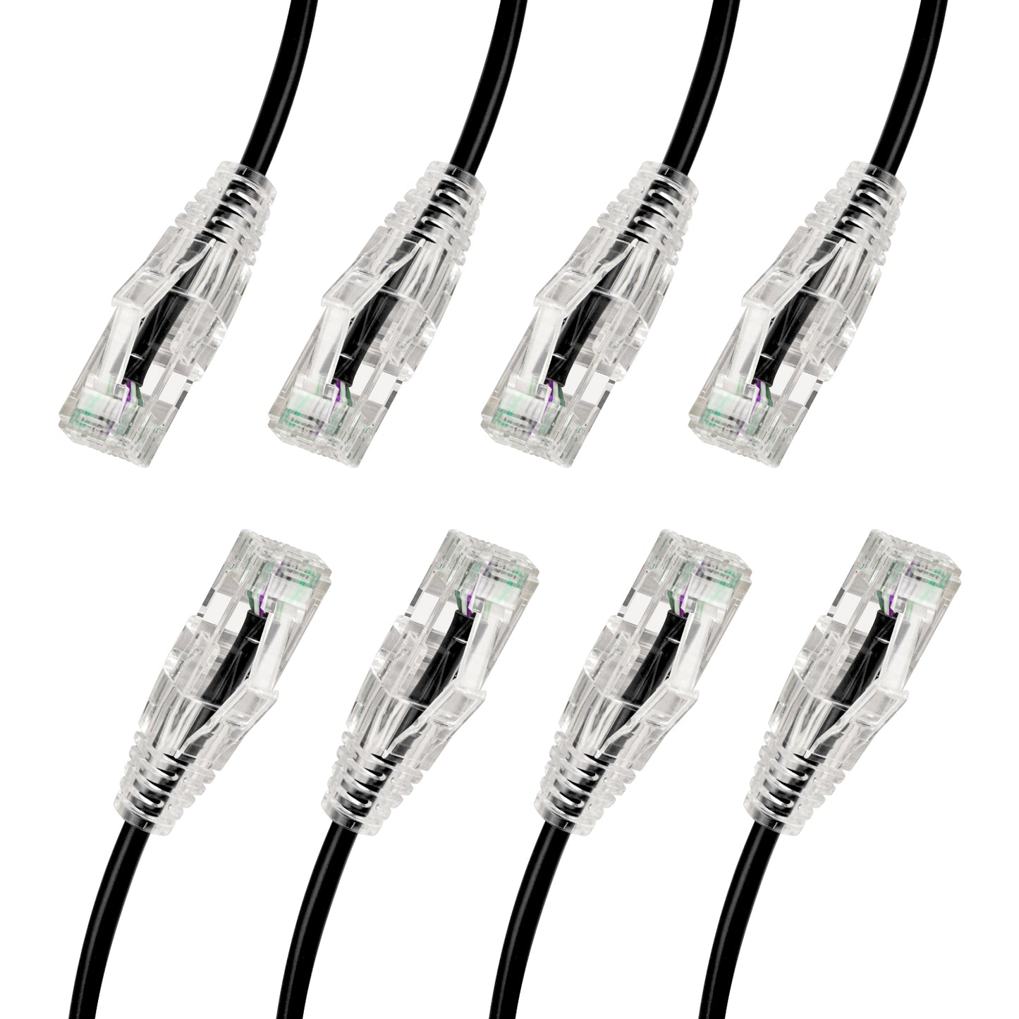 4-Pack 3.8mm*0.5m Barrier-free Short Shielded Cat6A Ethernet Cable -- Multiple Color Options