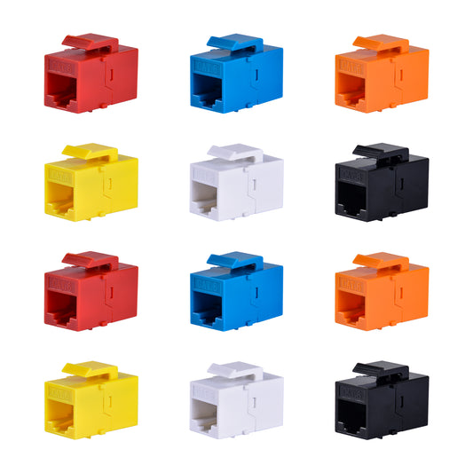 DeskPi Rackmate Accessories 12 Port Cat6A RJ45 Keystone Jacks
