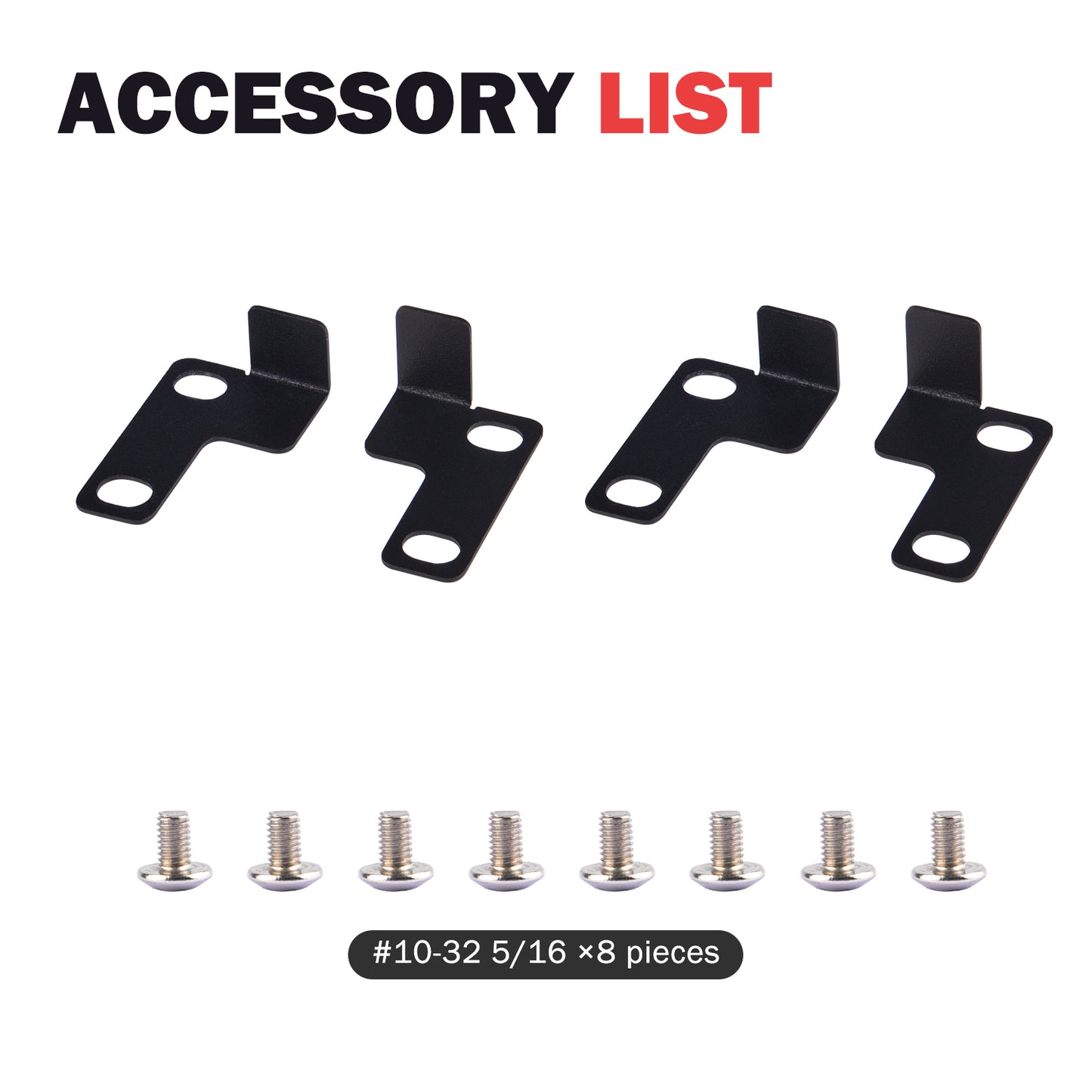 DeskPi Rackmate L Brackets for Rack Shelf Heavy Duty Metal Corner Brace Shelf Supporter