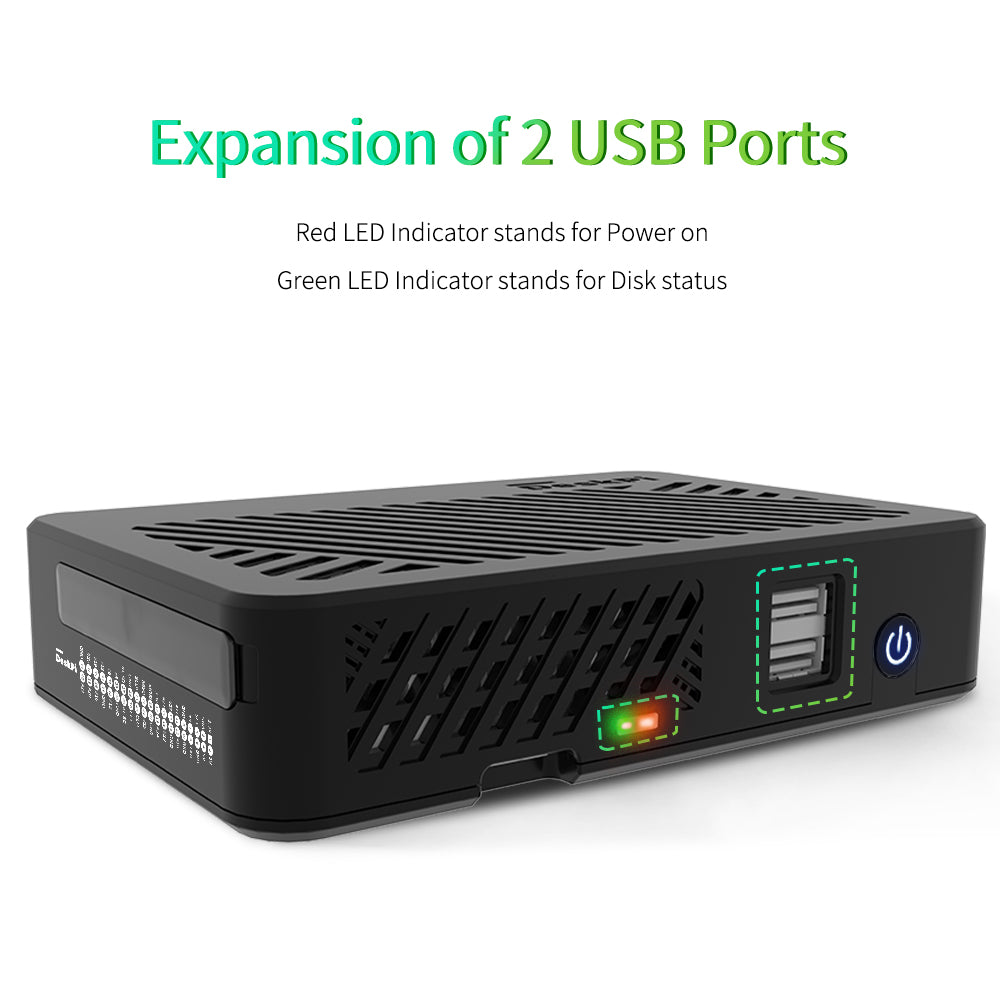 DeskPi Lite Case Full Kit with Raspberry Pi 4 Board - 2GB RAM / Q3 Power Supply / 32GB Card / USB Card Reader
