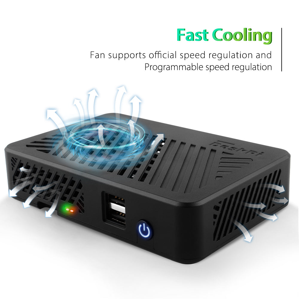 DeskPi Lite Case Full Kit with Raspberry Pi 4 Board - 2GB RAM / Q3 Power Supply / 32GB Card / USB Card Reader
