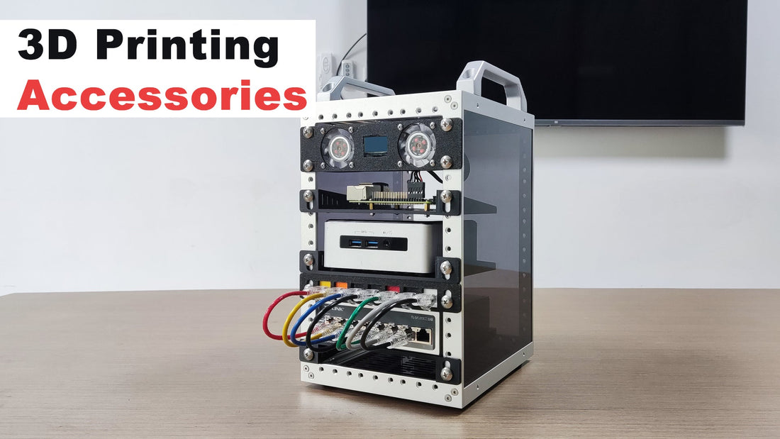 DeskPi Rackmate TT with 3D printing accessories