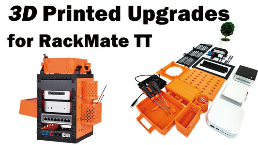 Custom 3D-printed baskets, drawers, and holders personalize your RackMate TT