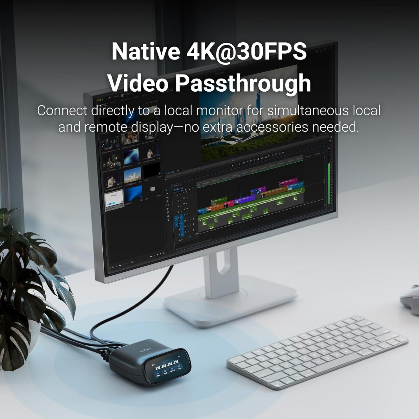 GL-RM10 Comet Pro Remote, Dual-Band Wi-Fi 6 Desktop KVM Device, 32GB eMMC, Tailscale Support Remote Access and ATX/fingerbot