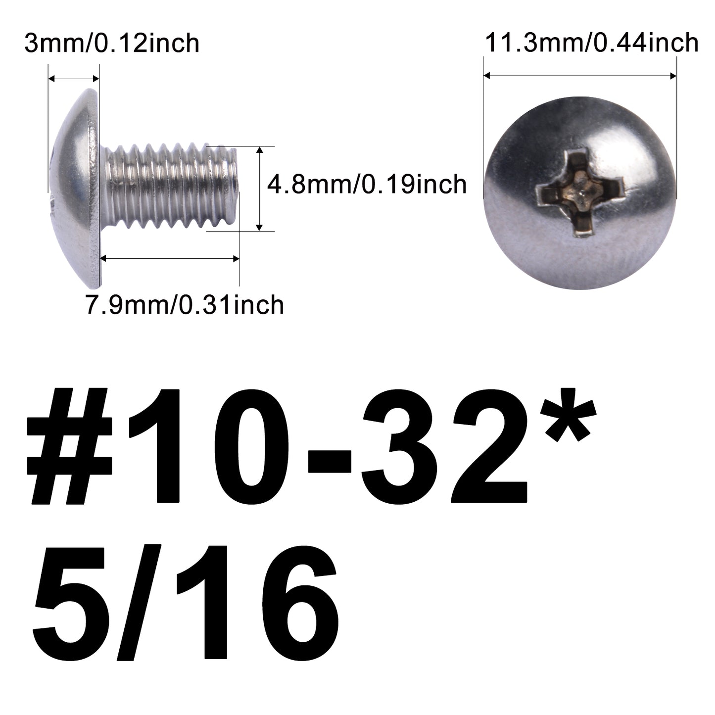 DeskPi RackMate Accessories for T0/T1/T2 Server Cabinet #10-32 5/16 Screws