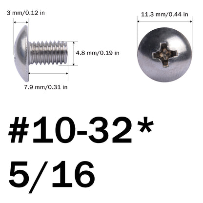DeskPi RackMate Accessories for T0/T1/T2 Server Cabinet #10-32 5/16 Screws