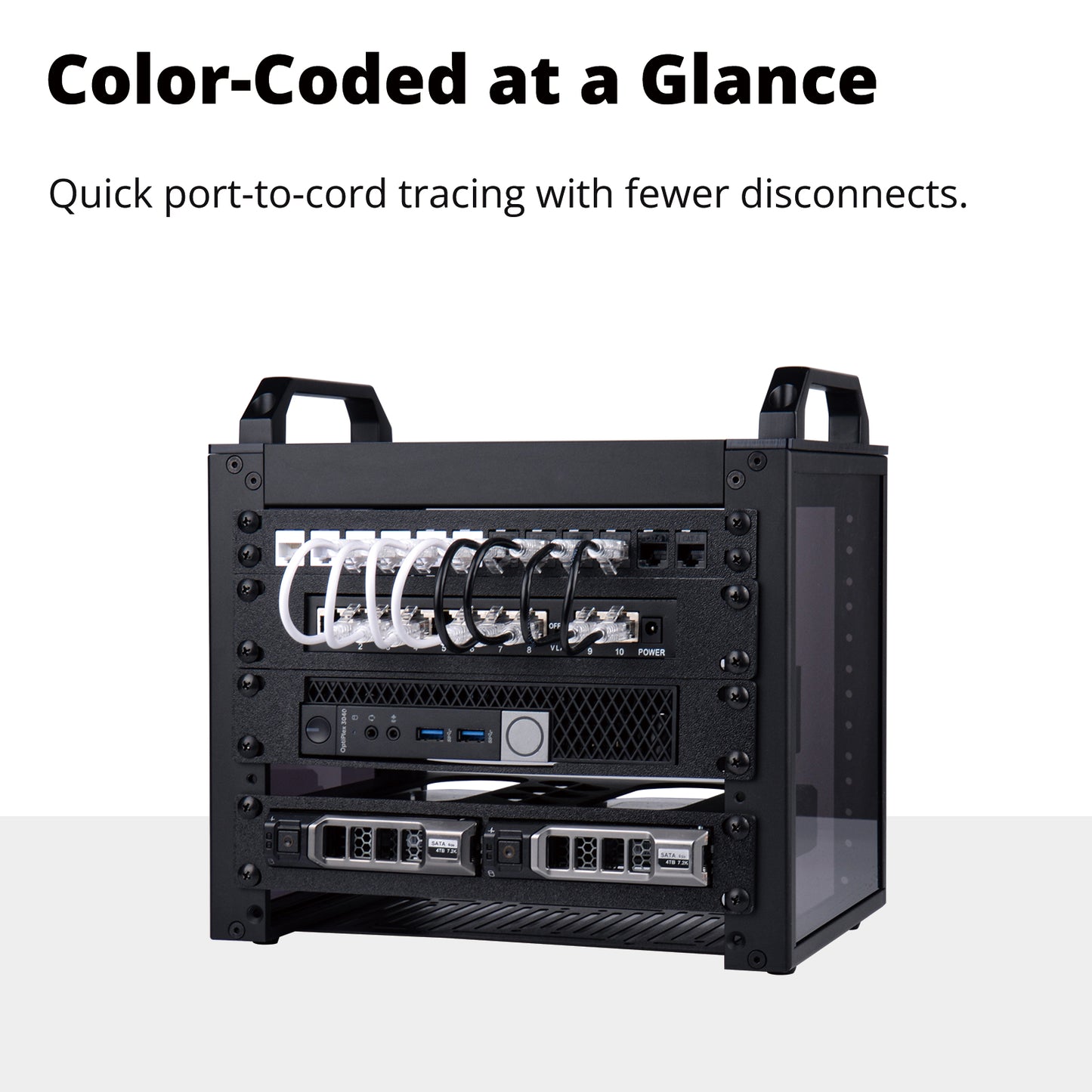 DeskPi Keystone Cable Management Kit, 12 Pack Cat6A RJ45 Keystone Jack Insert with 0.2m Network Cable