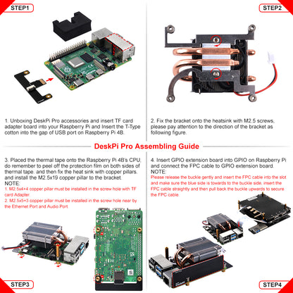 Raspberry Pi 4 8GB Kit with DeskPi Pro Set-top Box