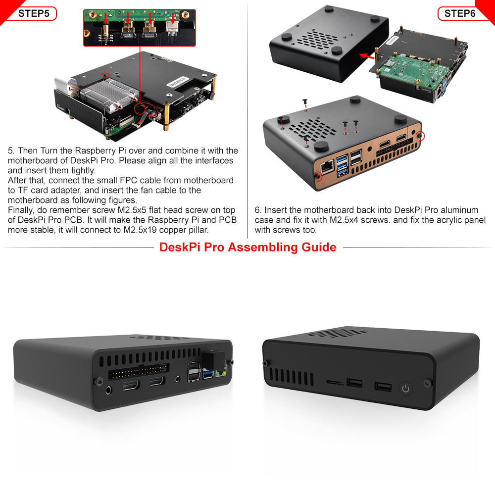 DeskPi Pro Set-top Box with Accessaries Kit