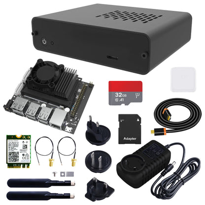 DeskPi Nano Case for Jetson Nano B01 Version, with Cooling Fan for NVIDIA Jetson Nano Developer Kit Small AI Powerful Computer