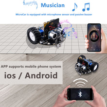 Load image into Gallery viewer, DeskPi MicroCar Compatible with Micro Bit V2, DIY Coding Robot Car Kit for STEM Educational Project (Without Micro:bit)
