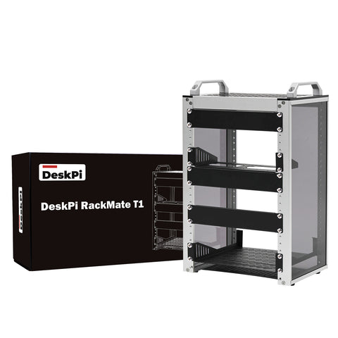 DeskPi RackMate T1 Rackmount, 10 Inch 8U Server Cabinet for Network, Servers, Audio, and Video Equipment