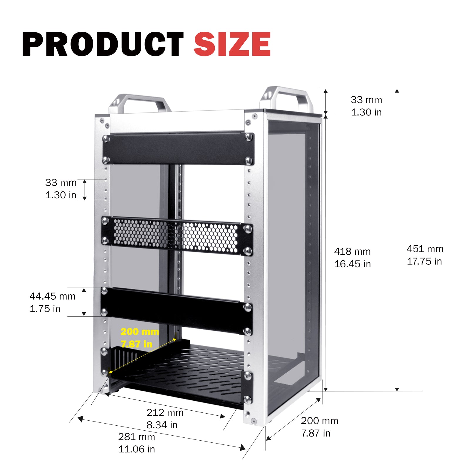 ち*る様 【美品】GeeekPi 8U サーバーキャビネットDeskPi　 T1 DeskPi RackMate T1 Rackmount, 10 Inch 8U Server Cabinet for