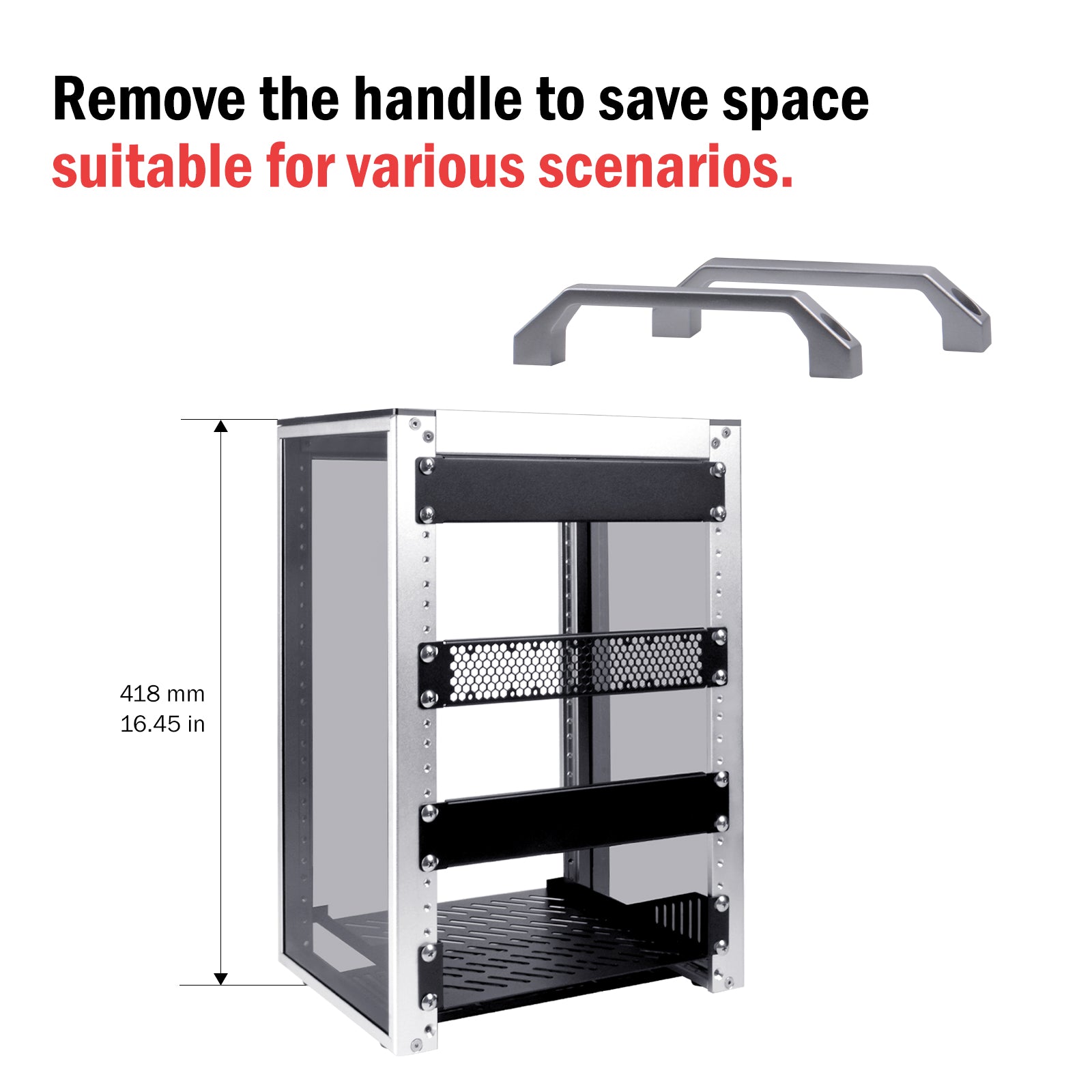 DeskPi RackMate T1 Rackmount, 10 Inch 8U Server Cabinet for