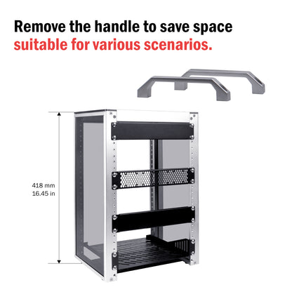 DeskPi RackMate T1 Rackmount, 10 Inch 8U Server Cabinet for Network, Servers, Audio, and Video Equipment