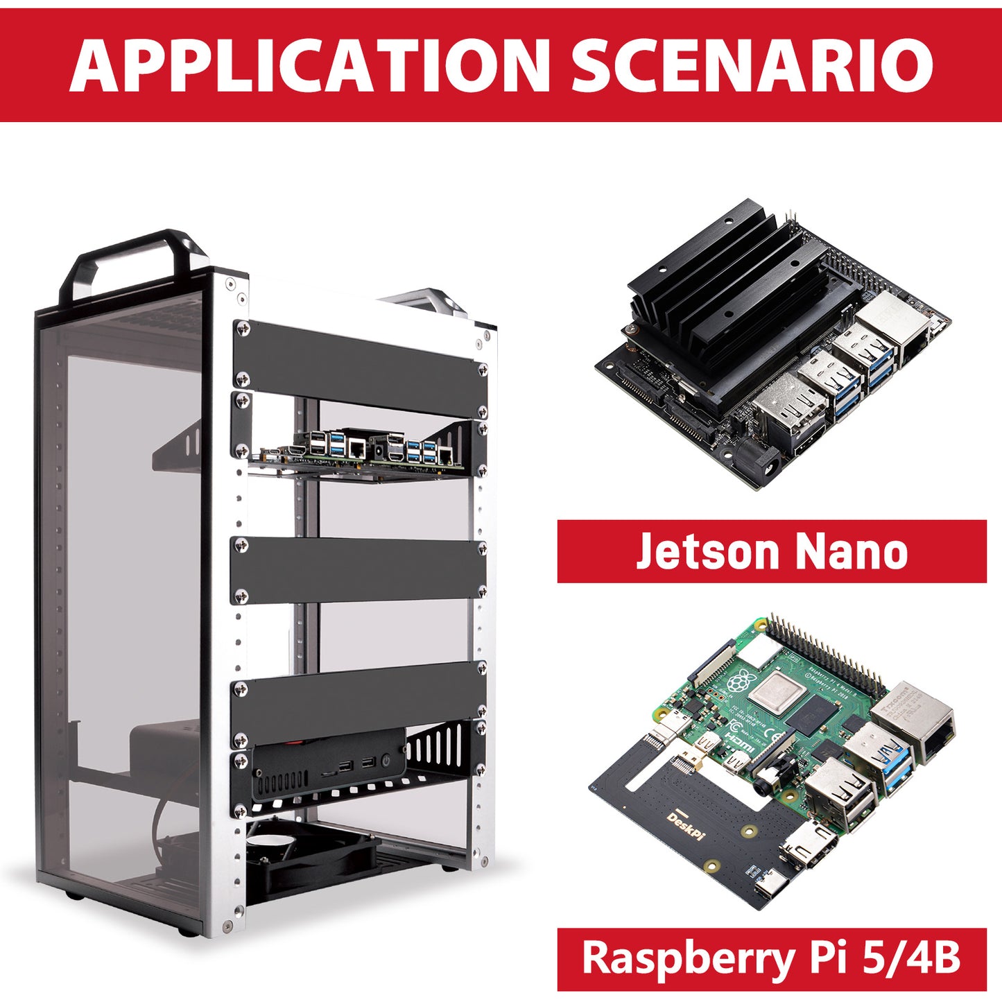 DeskPi RackMate T1 Rackmount, 10 Inch 8U Server Cabinet for Network, Servers, Audio, and Video Equipment