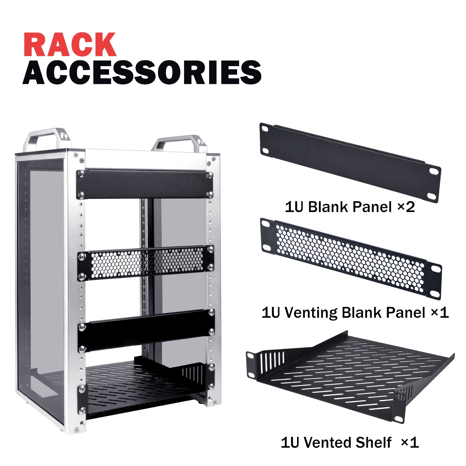 DeskPi RackMate T1 Rackmount, 10 Inch 8U Server Cabinet for