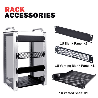 DeskPi RackMate T1 Rackmount, 10 Inch 8U Server Cabinet for Network, Servers, Audio, and Video Equipment