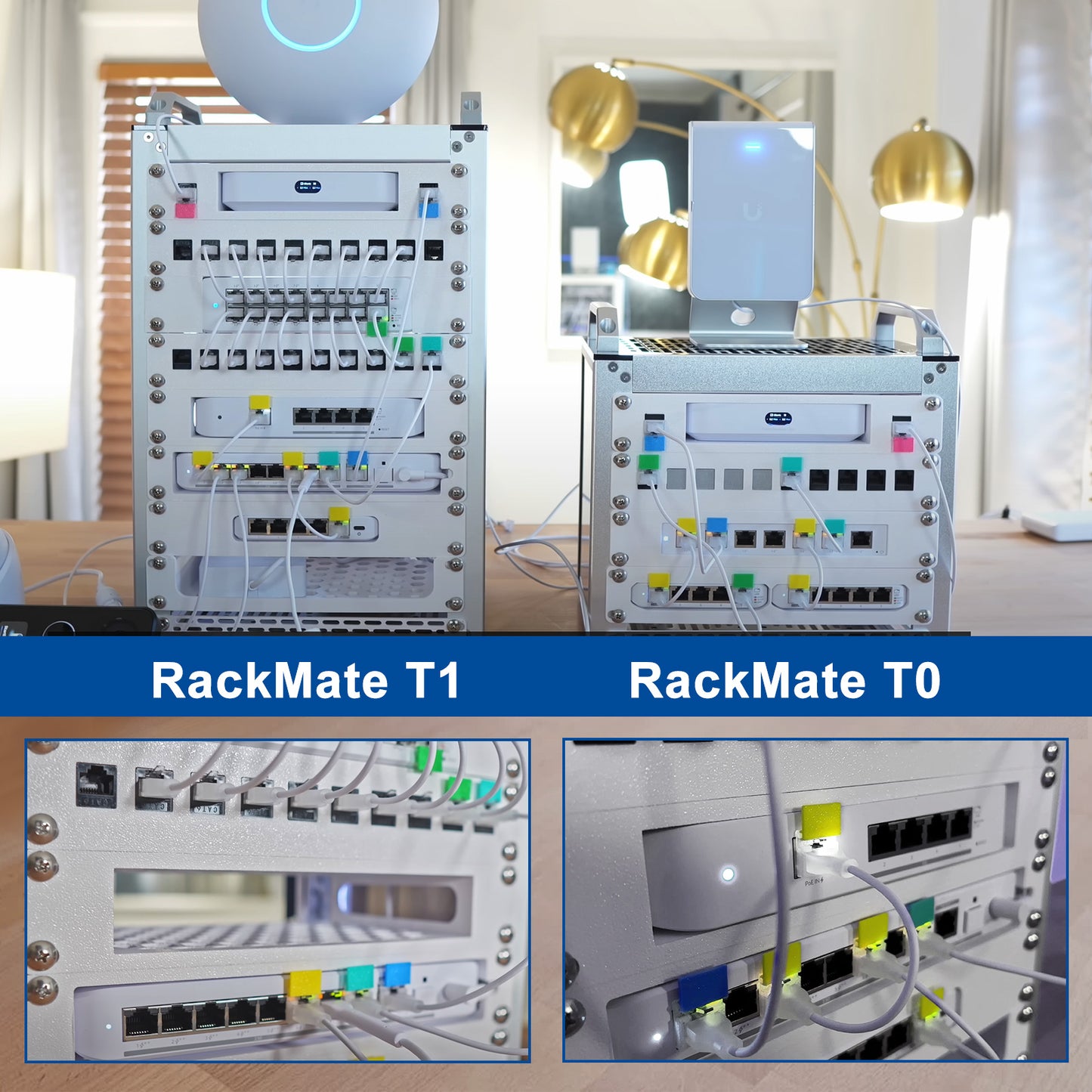 DeskPi RackMate T1 Rackmount, 10 Inch 8U Server Cabinet for Network, Servers, Audio, and Video Equipment