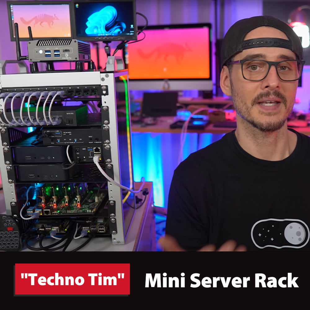 GeeekPi DeskPi RackMate T1, 10 Inch 8U Server Cabinet, 200mm Mini Rack met Rack Schap en Blank Panel, voor 10 Inch AV, NAS en Server Apparatuur (Zilver GeeekPi DeskPi RackMate T1, 10 Inch 8U Server Cabinet, 200mm Mini Rack met Rack Schap en Blank Panel, voor 10 Inch AV, NAS en Server Apparatuur (Zilver