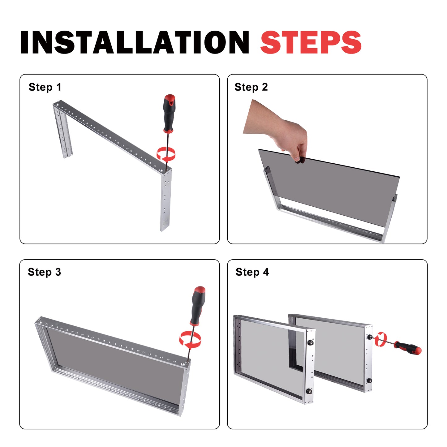 DeskPi RackMate T1 Rackmount, 10 Inch 8U Server Cabinet for Network, Servers, Audio, and Video Equipment