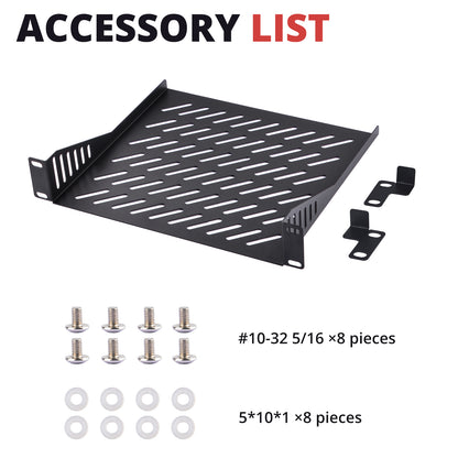 DeskPi RackMate Accessories Rack Shelf 10 inch 1U Rack for T0/T1 Server Cabinet