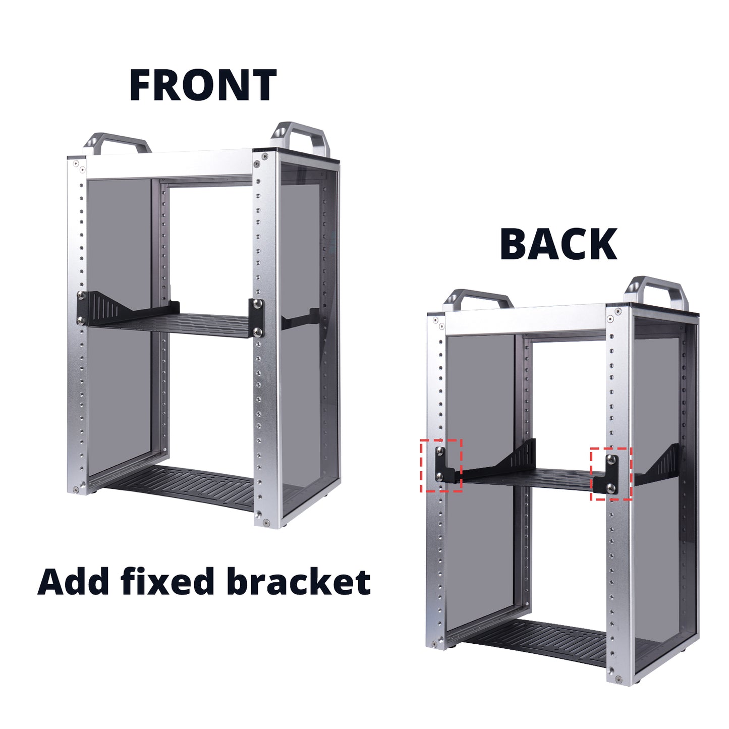 DeskPi RackMate Accessories Rack Shelf 10 inch 1U Rack for T0/T1 Server Cabinet